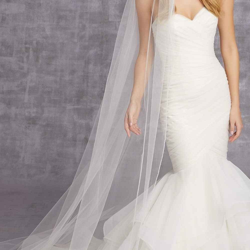 New/Never worn wedding dress by Morilee w/ veil - Picture 8 of 13